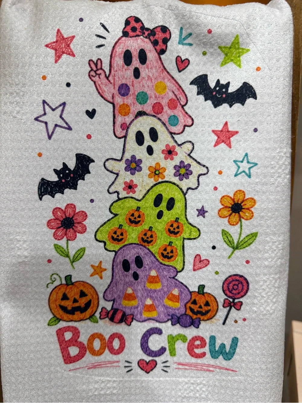 Boo Crew Tea towel NWOT
